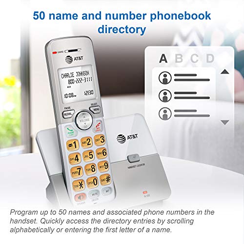 DECT 6.0 Cordless Home Phone with Backlit Display and Lighted Keypad N617