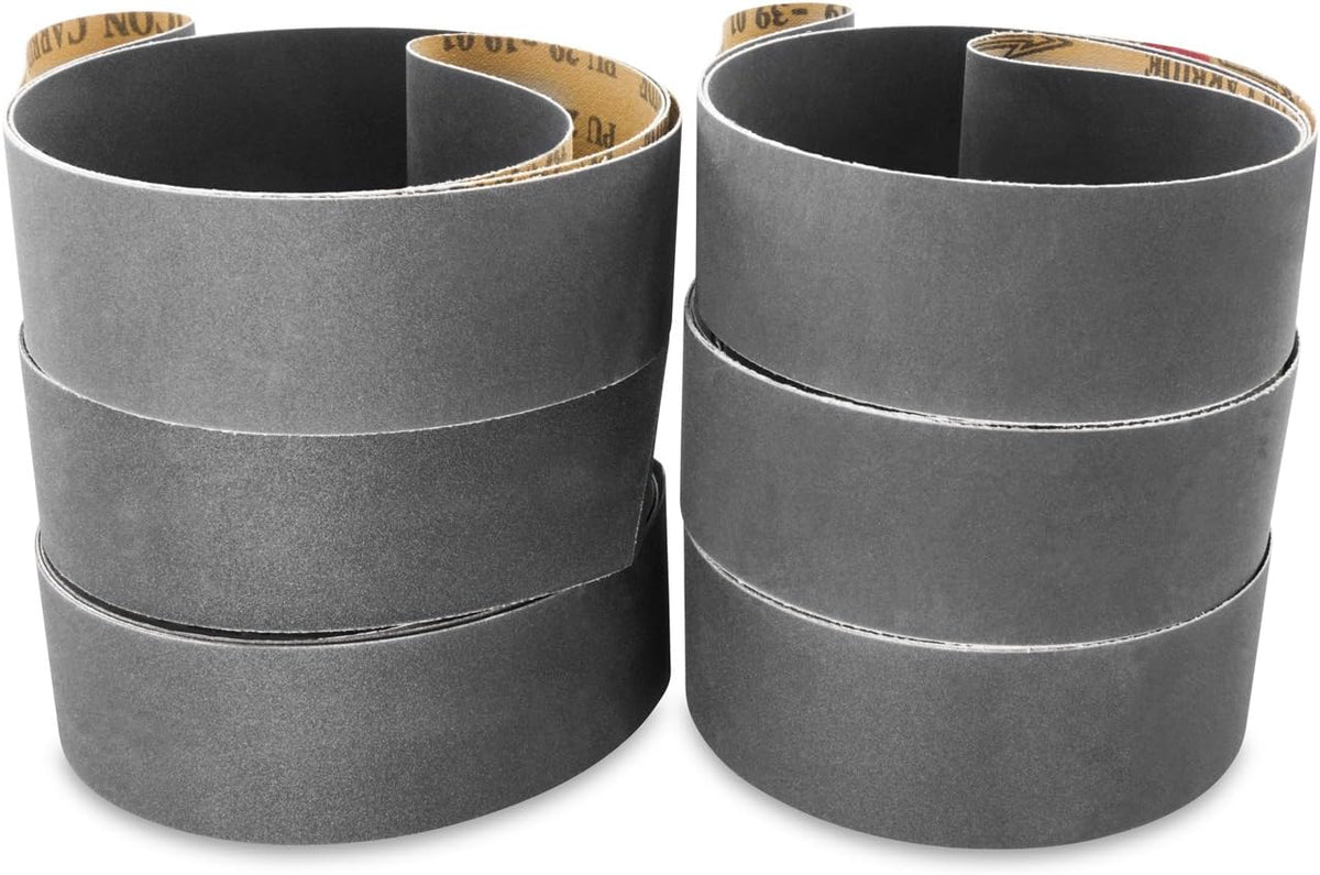 2 X 42 Inch Silicon Carbide Extra Fine Grit Sanding Belts 6 Pack F779