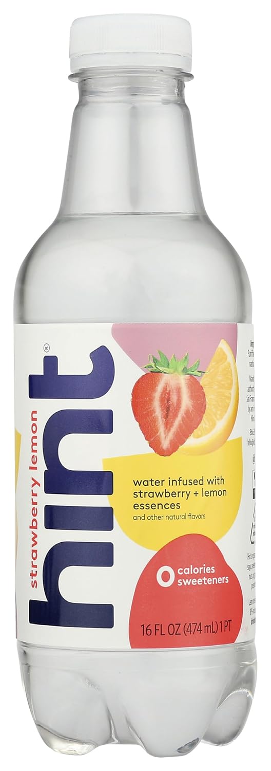 Strawberry Lemon Infused Water, 16 Fluid Ounce (Pack of 12) B3763