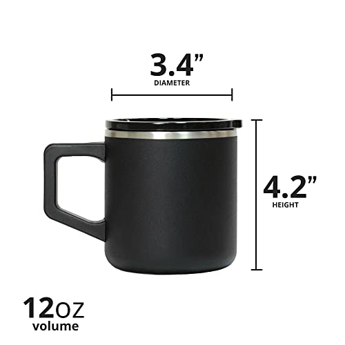 16oz Triple Wall Stainless Steel Insulated Coffee Mug with Lid W978
