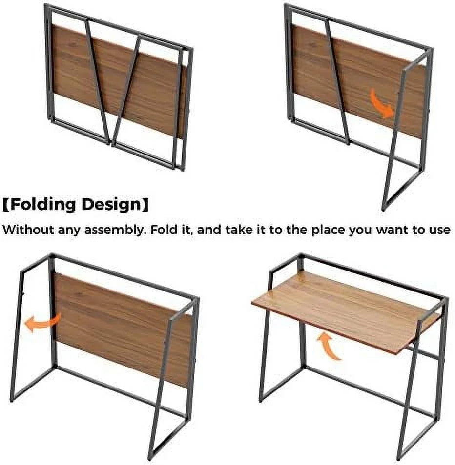 Black 41 inch Folding Computer Desk U9596