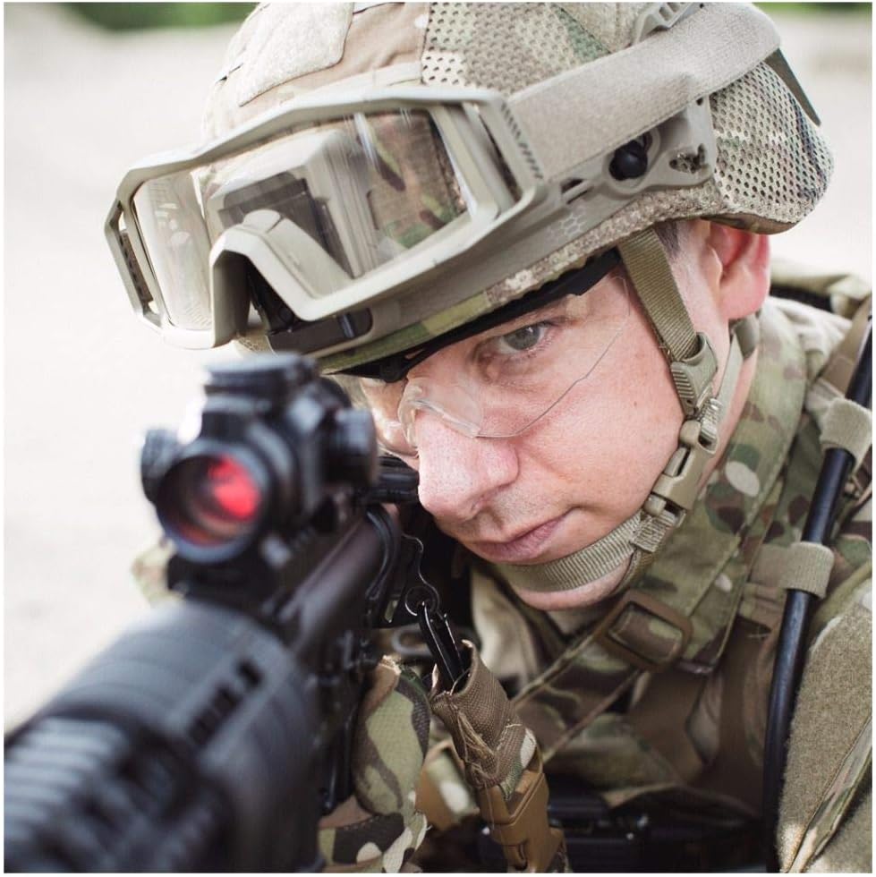 Large Anti-Fog Tactical Ballistic Eye Protection Glasses O63935