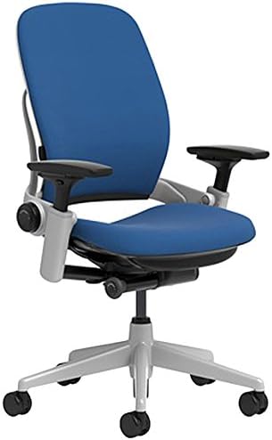 Black Steelcase Leap Chair with Platinum Base & Hard Floor Caster B99357