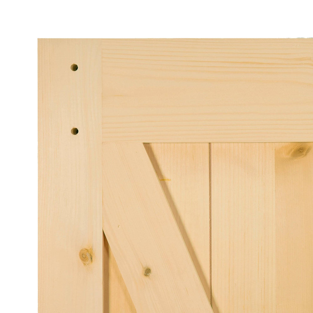 Solid Pine Unfinished Barn Door Slab Z86490