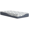 10 Inch Twin Mattress White/Blue Z596