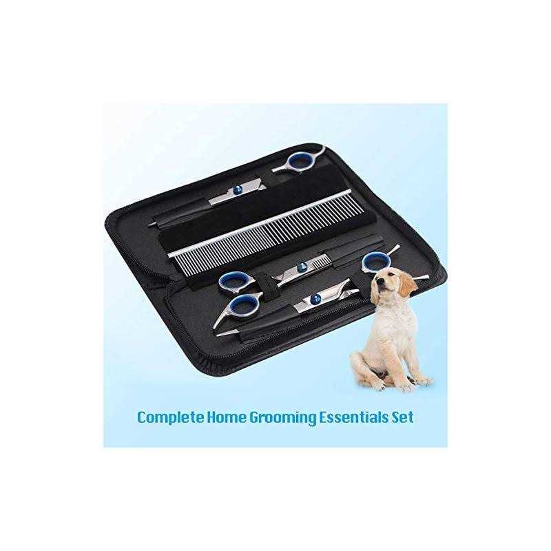 Dog Grooming Scissors with Safety Round Tips Titanium P586