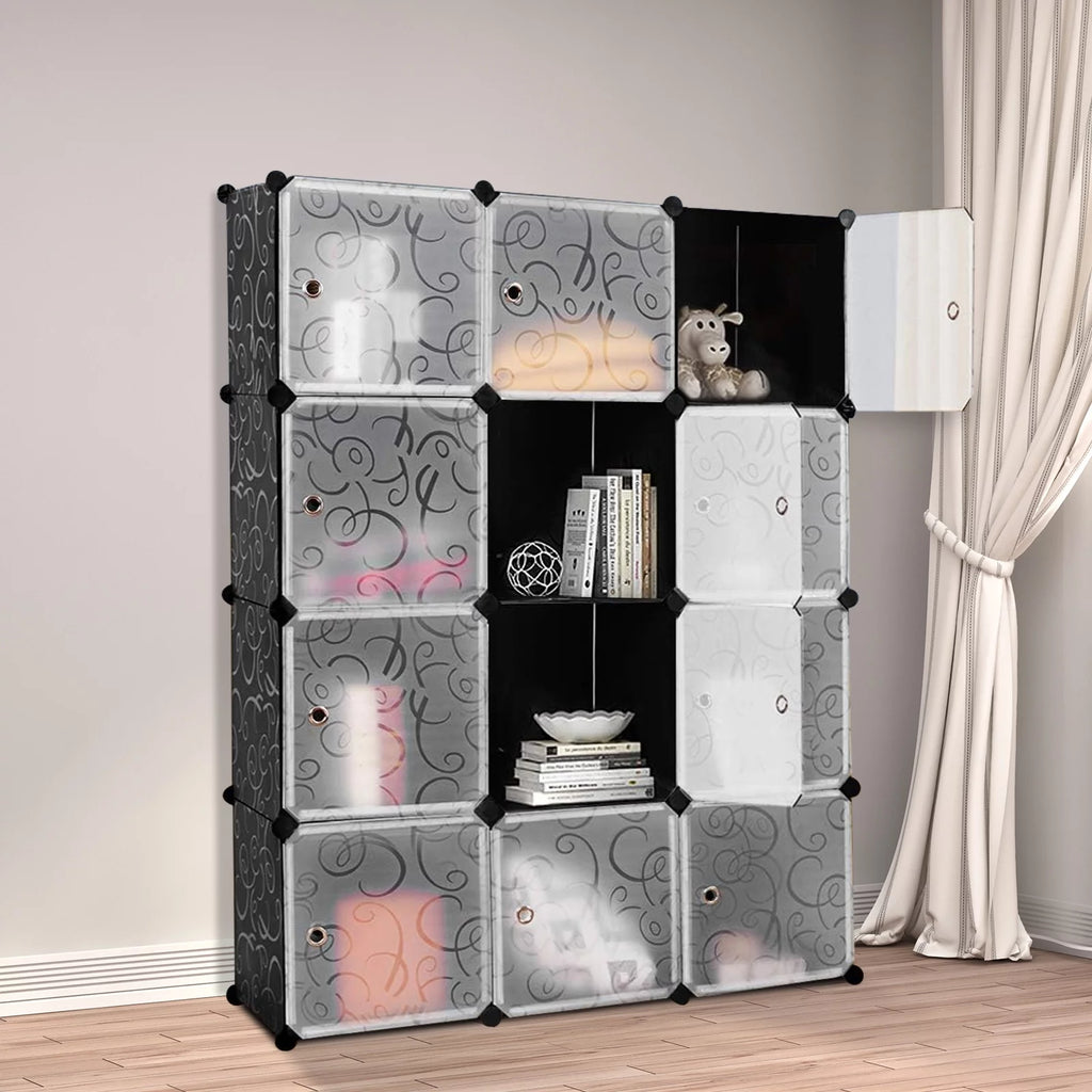 14'' x 14'' 12 Cube Storage Organizer with Doors B7931