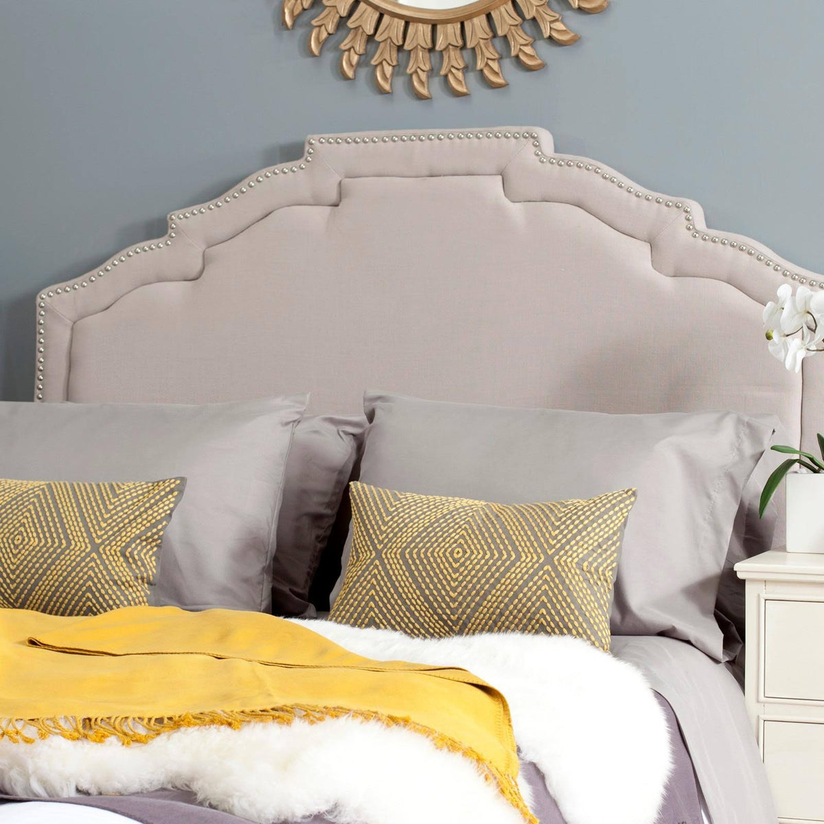 Queen Headboard in Taupe I13202
