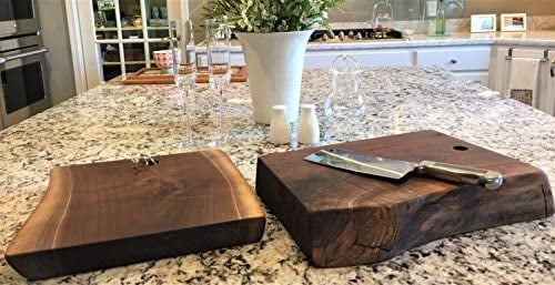 Black Walnut Live Edge Wood Serving Platter M942215