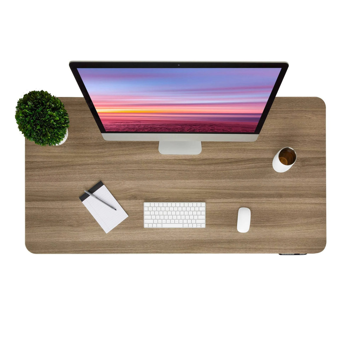 Ashwood/White Electric Height Adjustable Standing Desk O65415