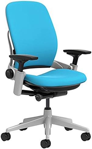 Black Steelcase Leap Chair with Platinum Base & Hard Floor Caster B99357