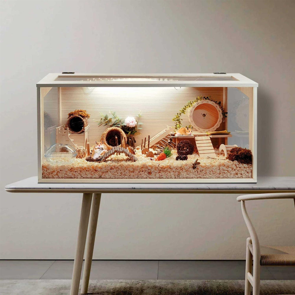 Hamster Cage Wooden with Acrylic Sheets P535