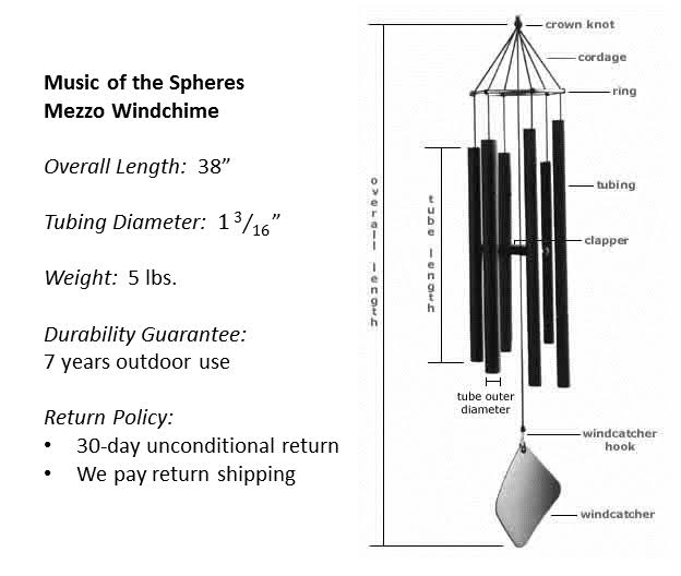Nashville Mezzo Wind Chime C299