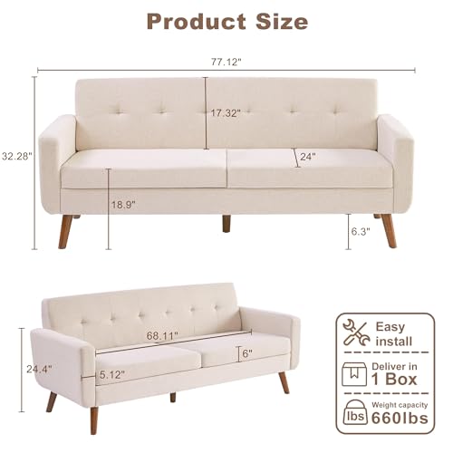 Beige L Shaped Sectional Sofa with Chaise R30123