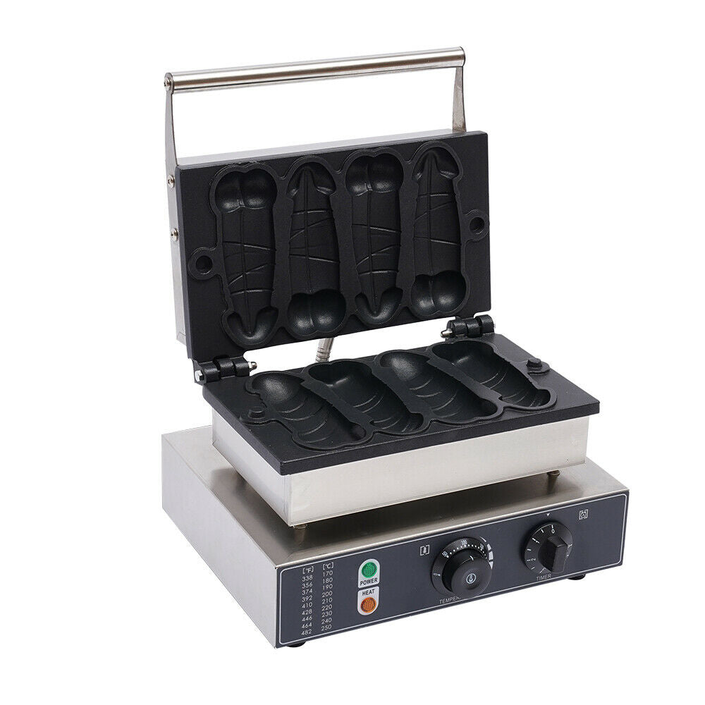 4 PCS Commercial Nonstick Electric Hot Dog Waffle Maker P340