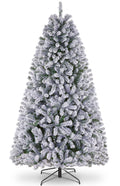 Flocked Artificial Christmas Tree 6 ft with 733 Branches Metal Base G56534