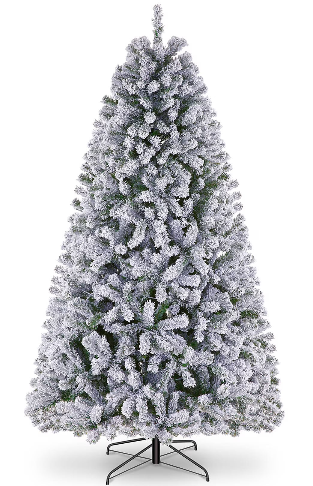 Flocked Artificial Christmas Tree 6 ft with 733 Branches Metal Base G56534