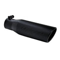 Black Angled Rolled End Exhaust Tip R696