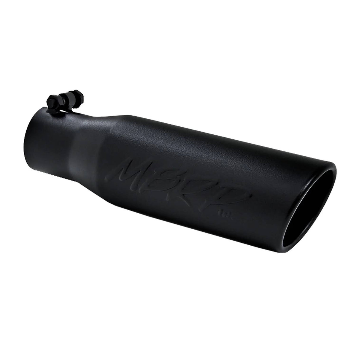 Black Angled Rolled End Exhaust Tip R696