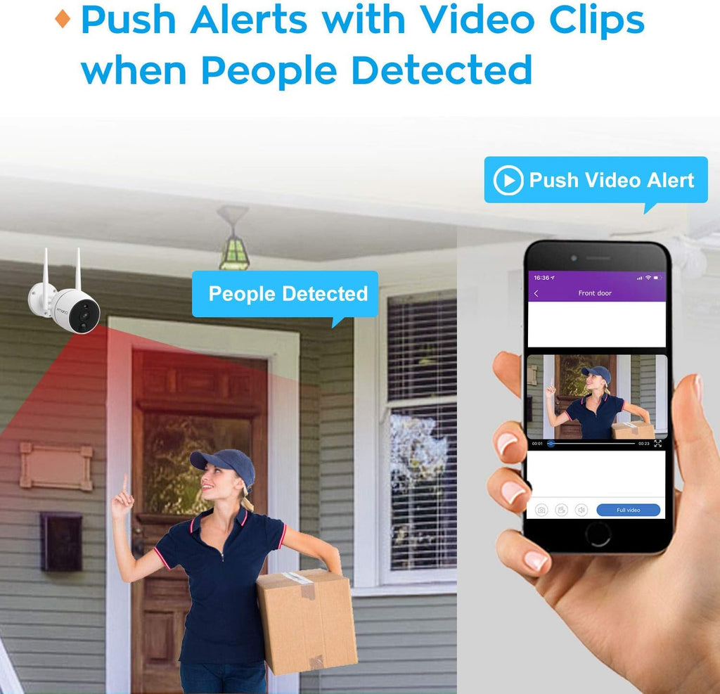2K Wireless Security Camera with Night Vision (Pack of 2) O177973