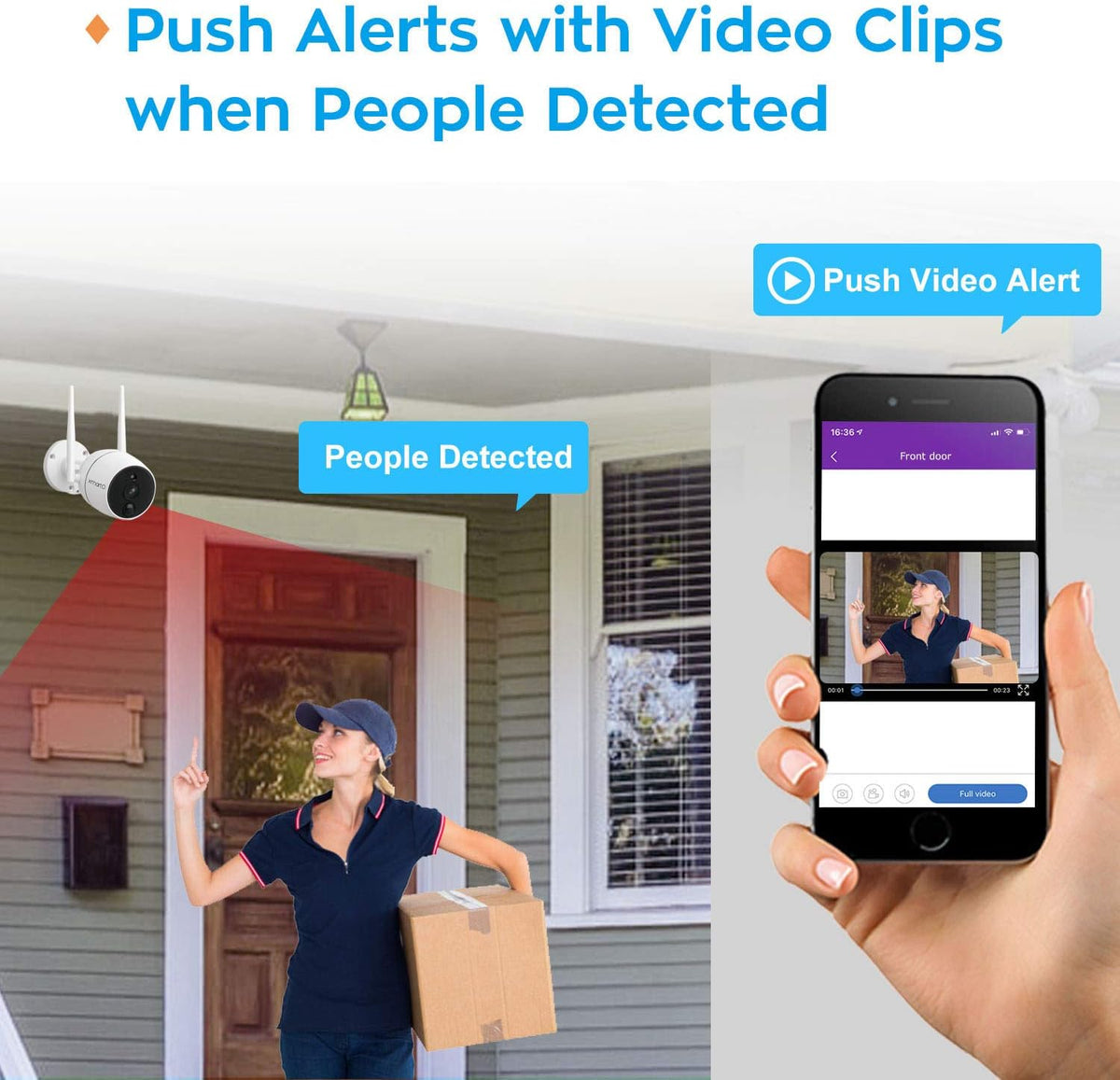 2K Wireless Security Camera with Night Vision (Pack of 2) O177973