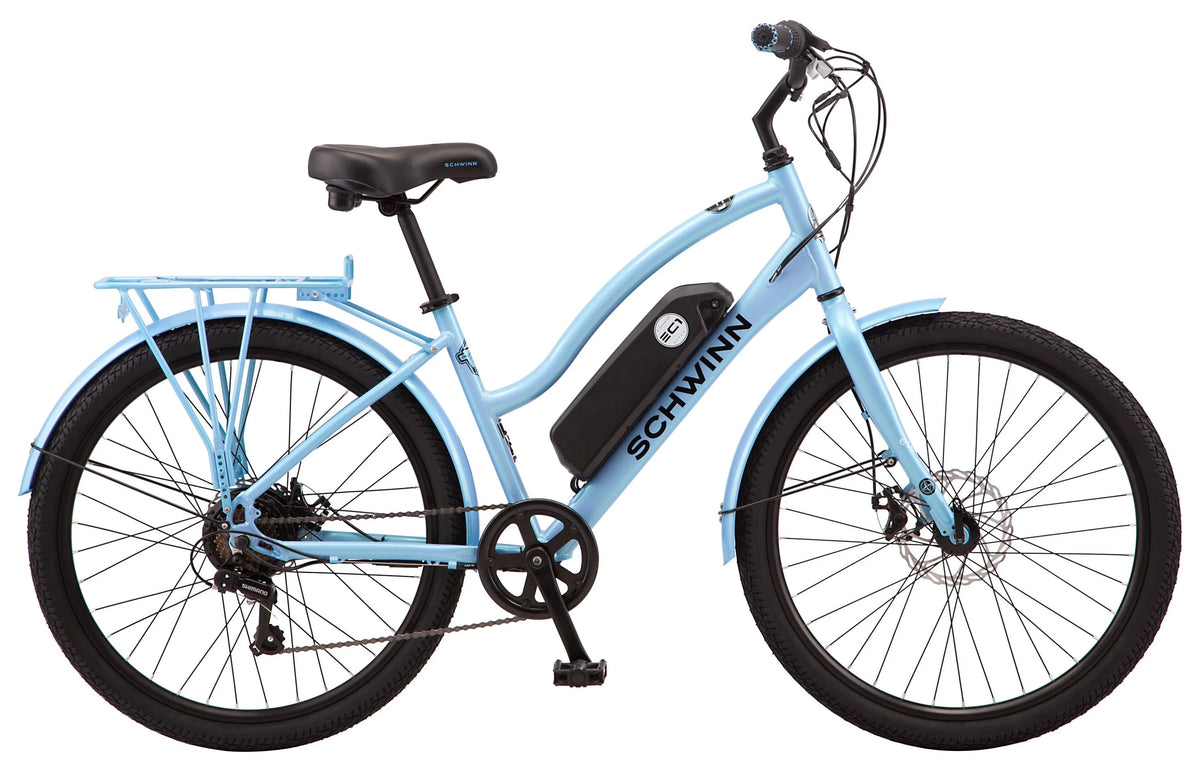 26 Electric Cruiser Bike 7 Speeds 250w Motor Blue P830009