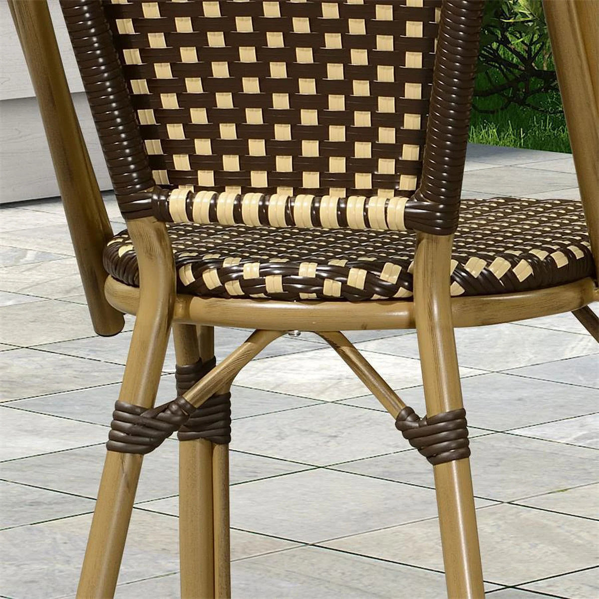 Set of 2 Wicker Dining Chairs B83006