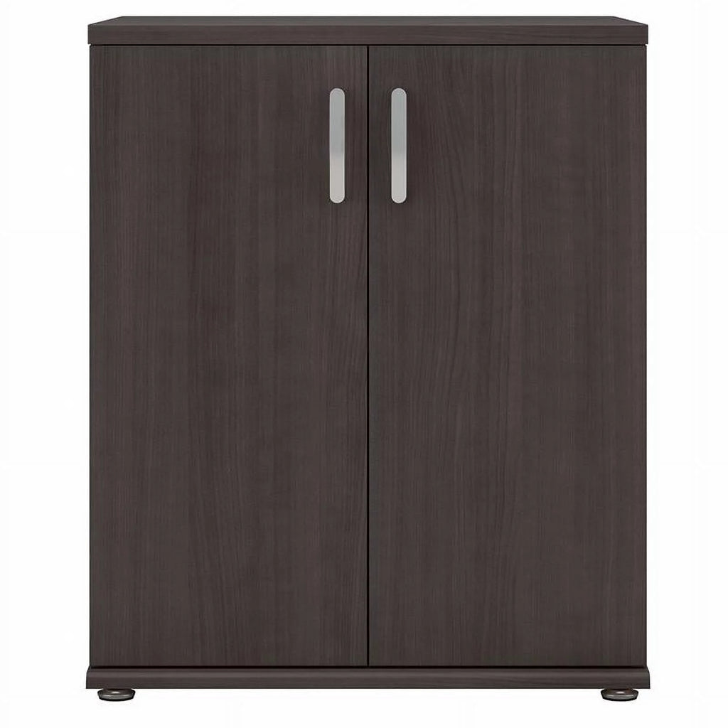 Storm Gray Engineered Wood Cabinet with Doors P3981
