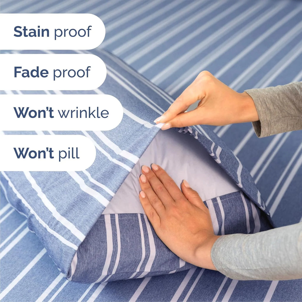 Queen Size 4 Piece Sheet Set White Deep Pockets K998