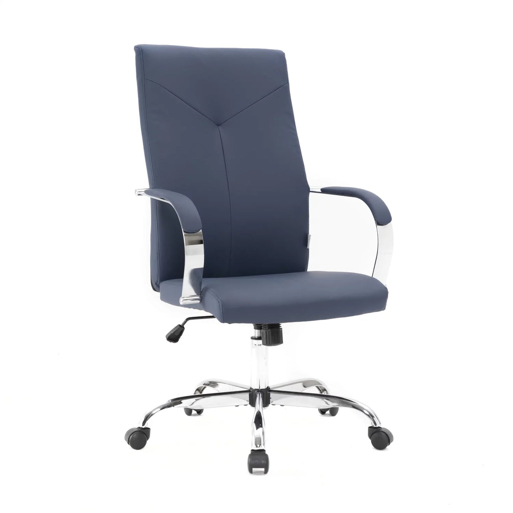 High-Back Adjustable Height Leather Office Chair with Tilt & 360 Degree Swivel E2756