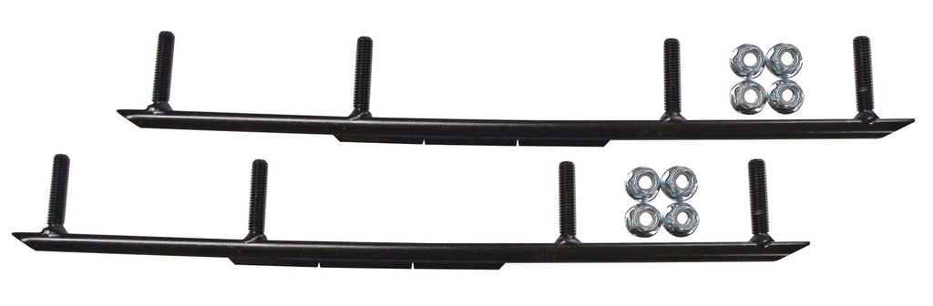 Green MTX Snowmobile Skis with 6" Round Bars Complete Kit G24995