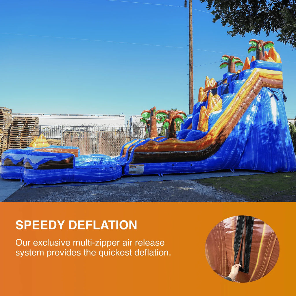 19' Inflatable Water Slide with Detachable Pool A74264