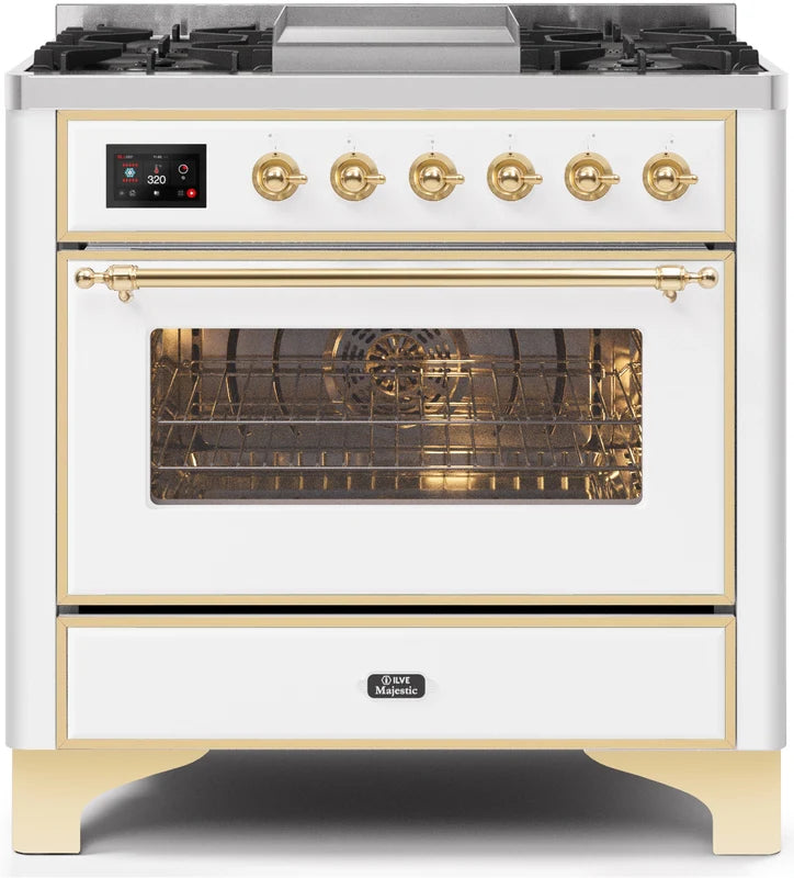 White Dual Fuel Natural Gas Range V849762