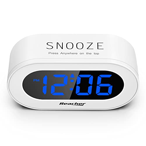 Small LED Digital Alarm Clock with Snooze (White) W489522