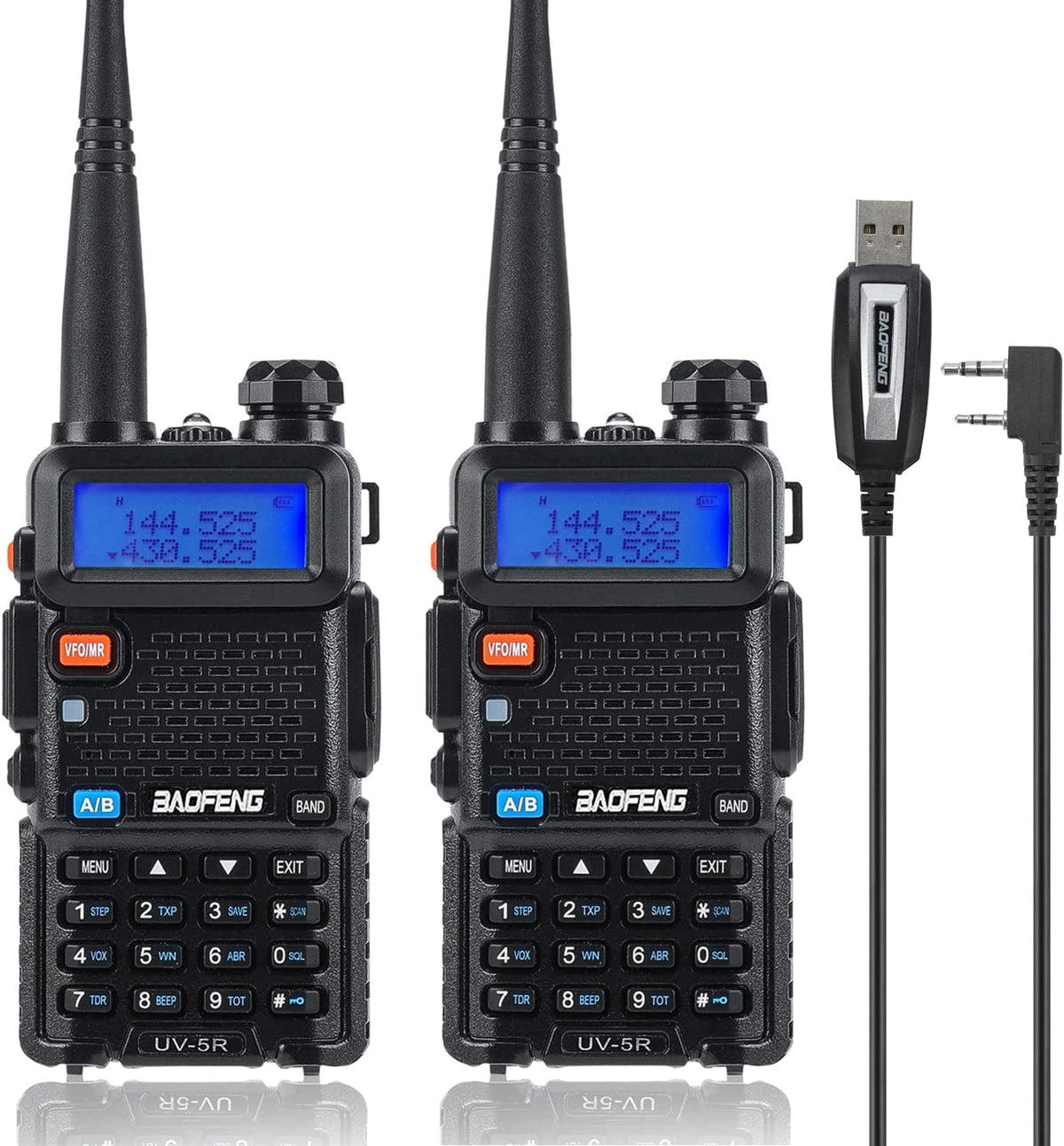 2 Pcs Dual Band Amateur Radio VHF/UHF Walkie Talkie D59969