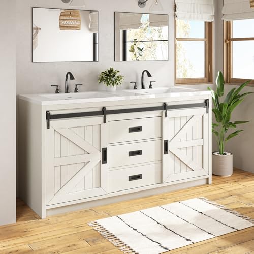 Gray Freestanding Double Vanity with Sink C22279