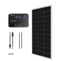 100W 12V Monocrystalline Solar Starter Kit with 10A Charger Controller H399052