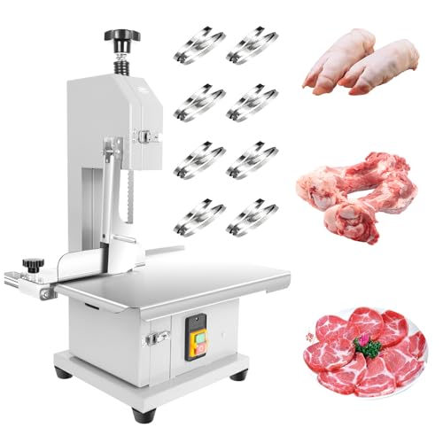 18x14" Stainless Steel Worktable Electric Bone Saw Machine with 8 Blades V9699