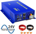 Pure Sine Wave Inverter 24V to 110v 120v 2500 Watt with Dual AC Receptacles W7362