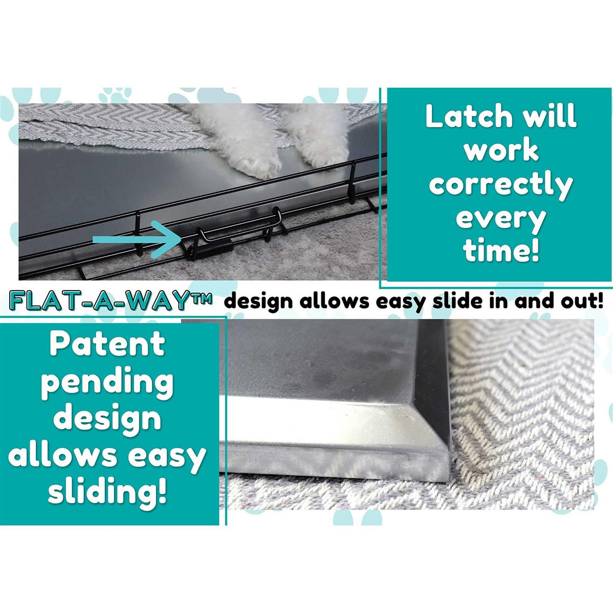 Metal Replacement Tray for Dog Crate Stainless Steel J1139