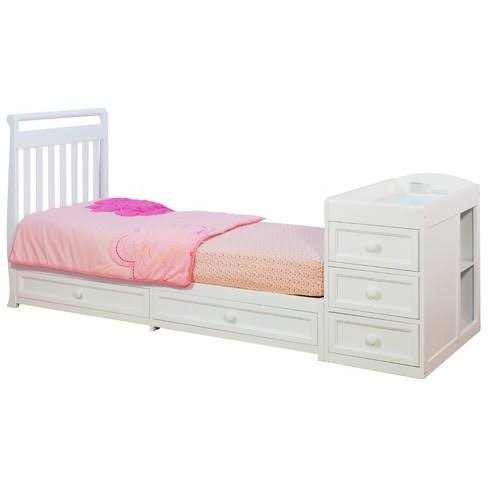 2-in-1 Convertible Crib and Changer, White G3483
