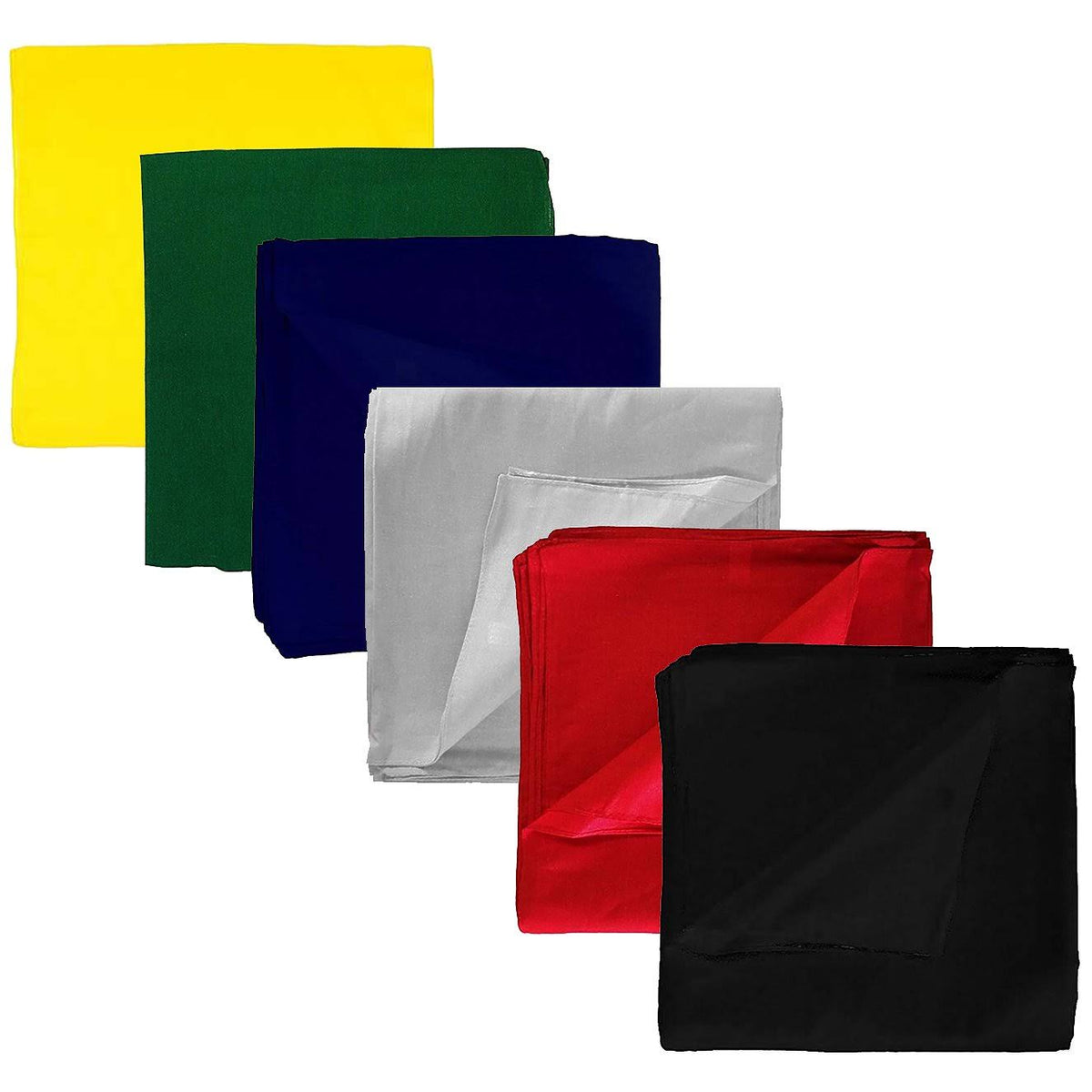 Plain White 100% Polyester Bandana 27 x 27 in 48 Pack O60469