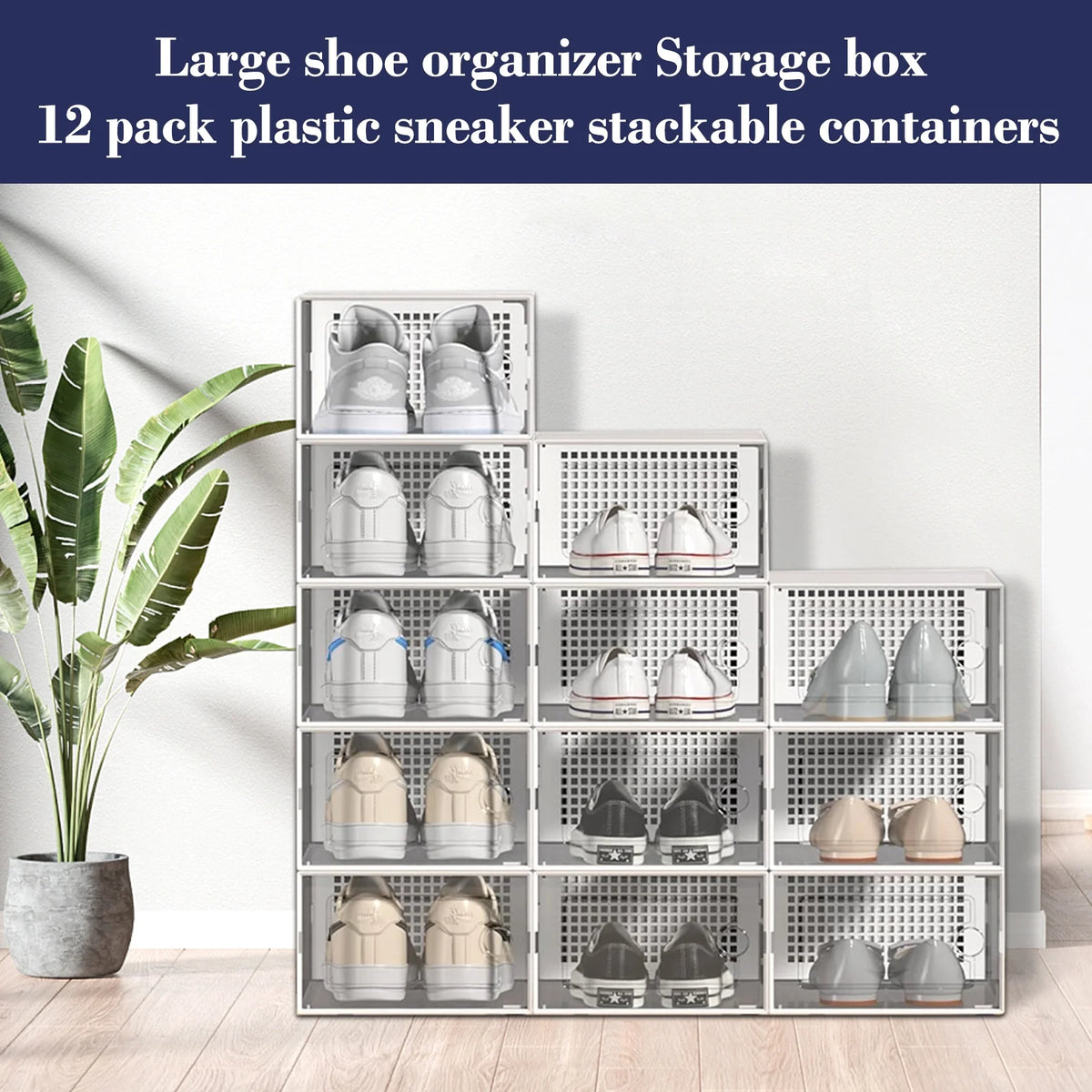 14'' x 14'' 12 Cube Storage Organizer with Doors B7931