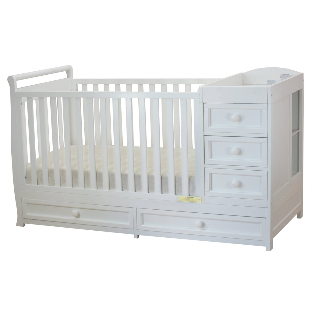 2-in-1 Convertible Crib and Changer, White G3483
