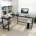 Black L-Shaped Computer Desk G583