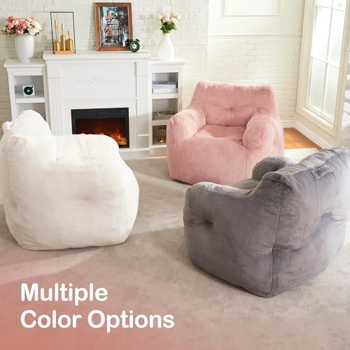 Furry Bean Bag Chair with Arms W15042