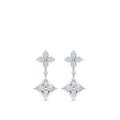 White Gold and Diamond Long Earrings K407
