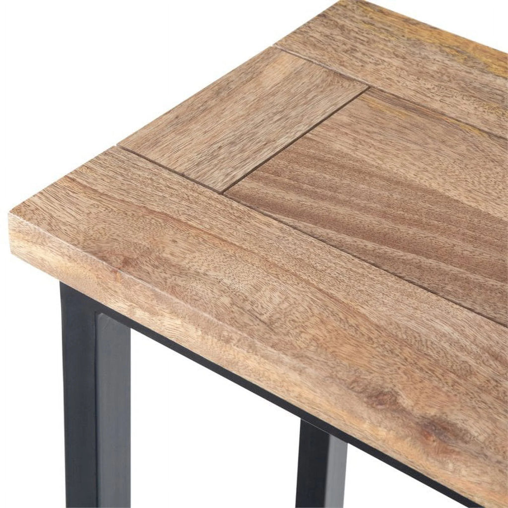 Solid Wood C-Shape End Table Set W91550