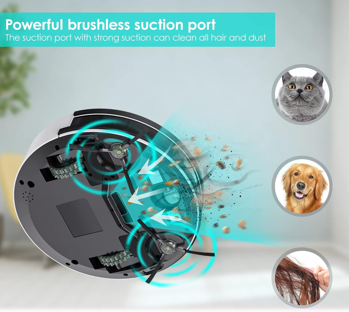 Robot Vacuum Cleaner, 1800Pa Strong Suction, Slim, Quiet, Self-Charging Q152602