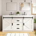Gray Freestanding Double Vanity with Sink C22279
